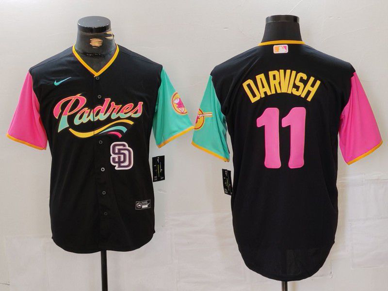 Men San Diego Padres #11 Darvish Black City Edition 2024 Nike MLB Jersey style 12->san diego padres->MLB Jersey
